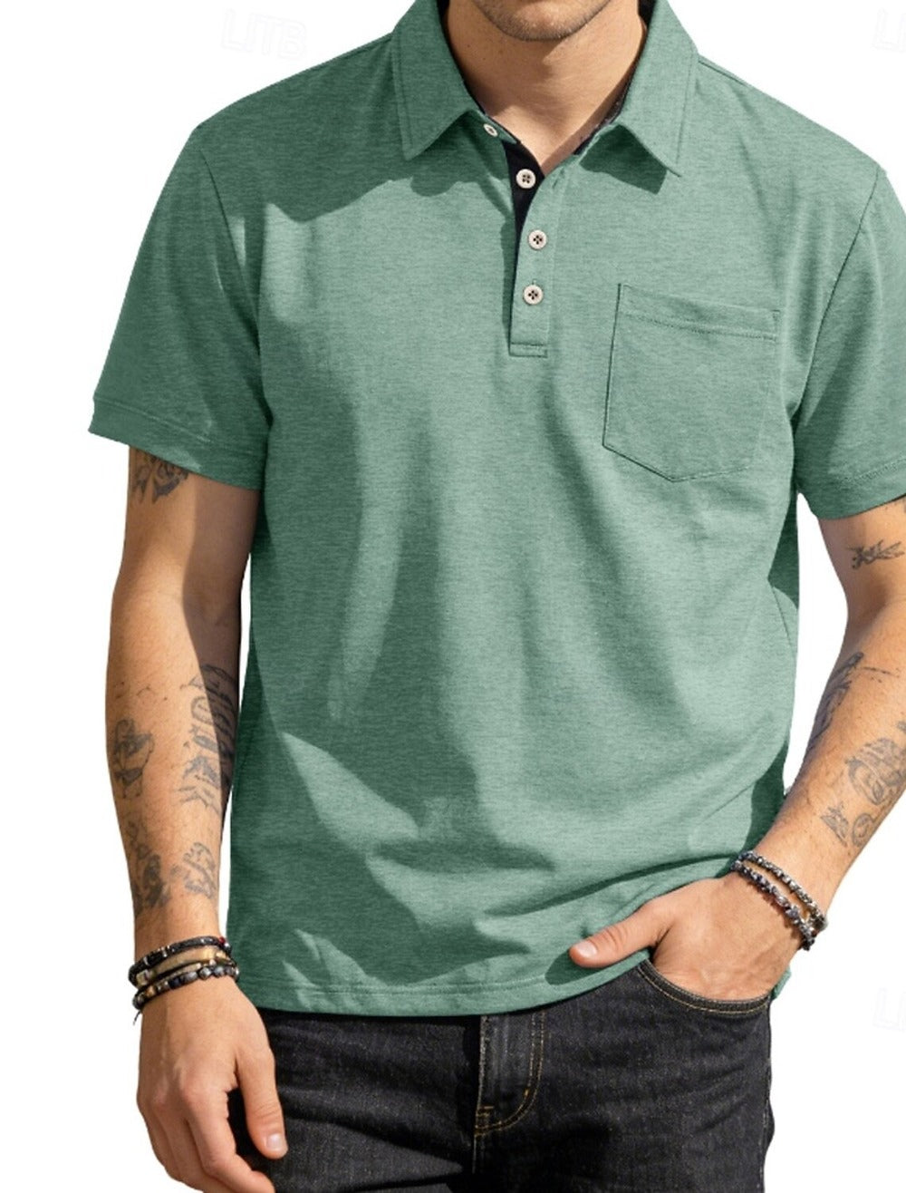 Men's Polo Polo Shirts Casual Vacation Lapel Short Sleeve Fashion Modern Plain