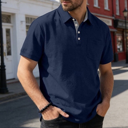 Men's Polo Polo Shirts Casual Vacation Lapel Short Sleeve Fashion Modern Plain