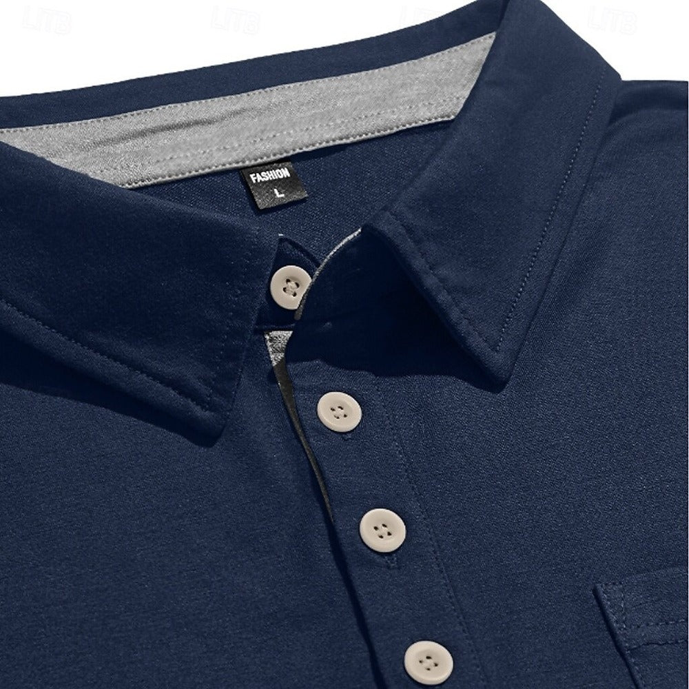 Men's Polo Polo Shirts Casual Vacation Lapel Short Sleeve Fashion Modern Plain