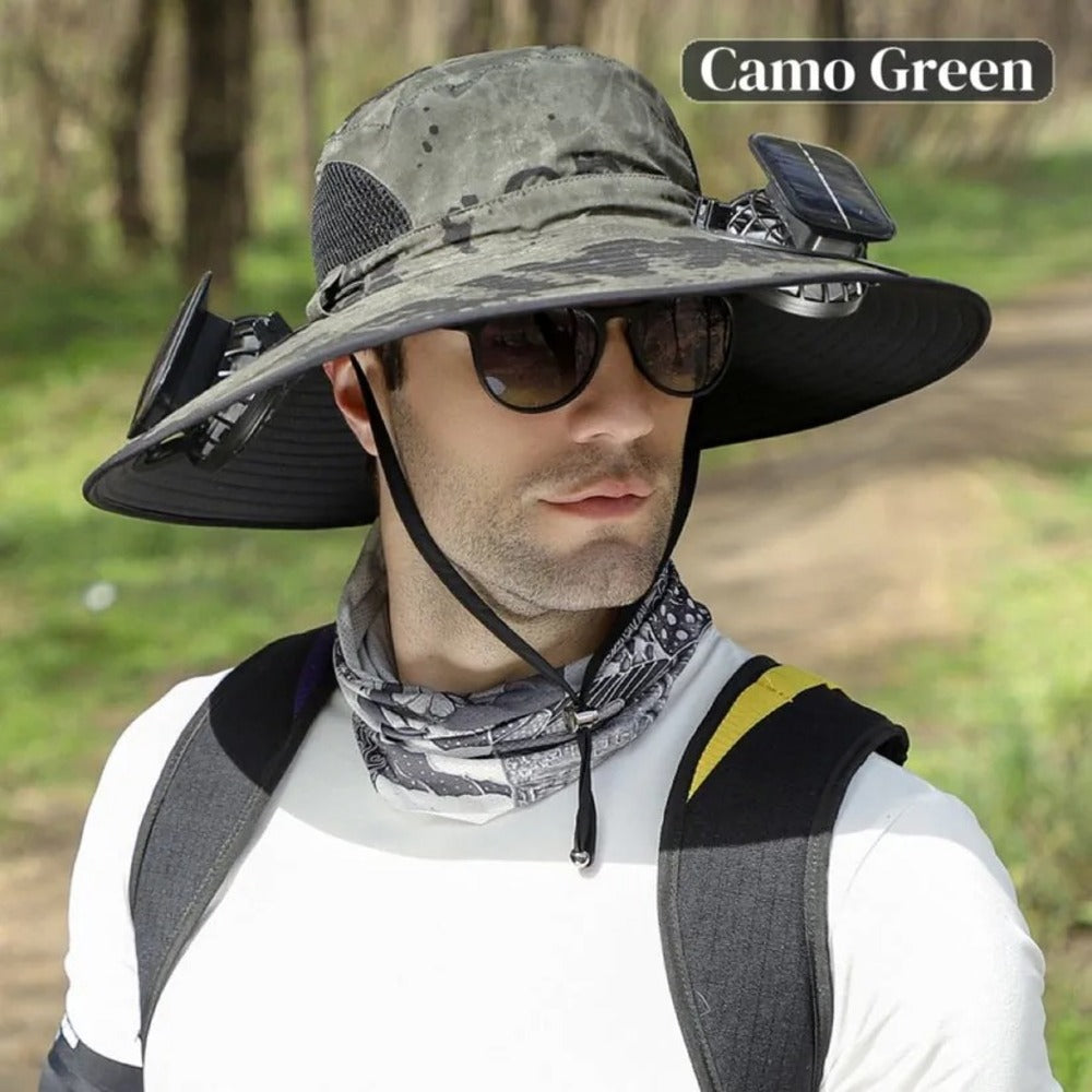 Solar Cooling Sun Hat – Portable Fan Cap