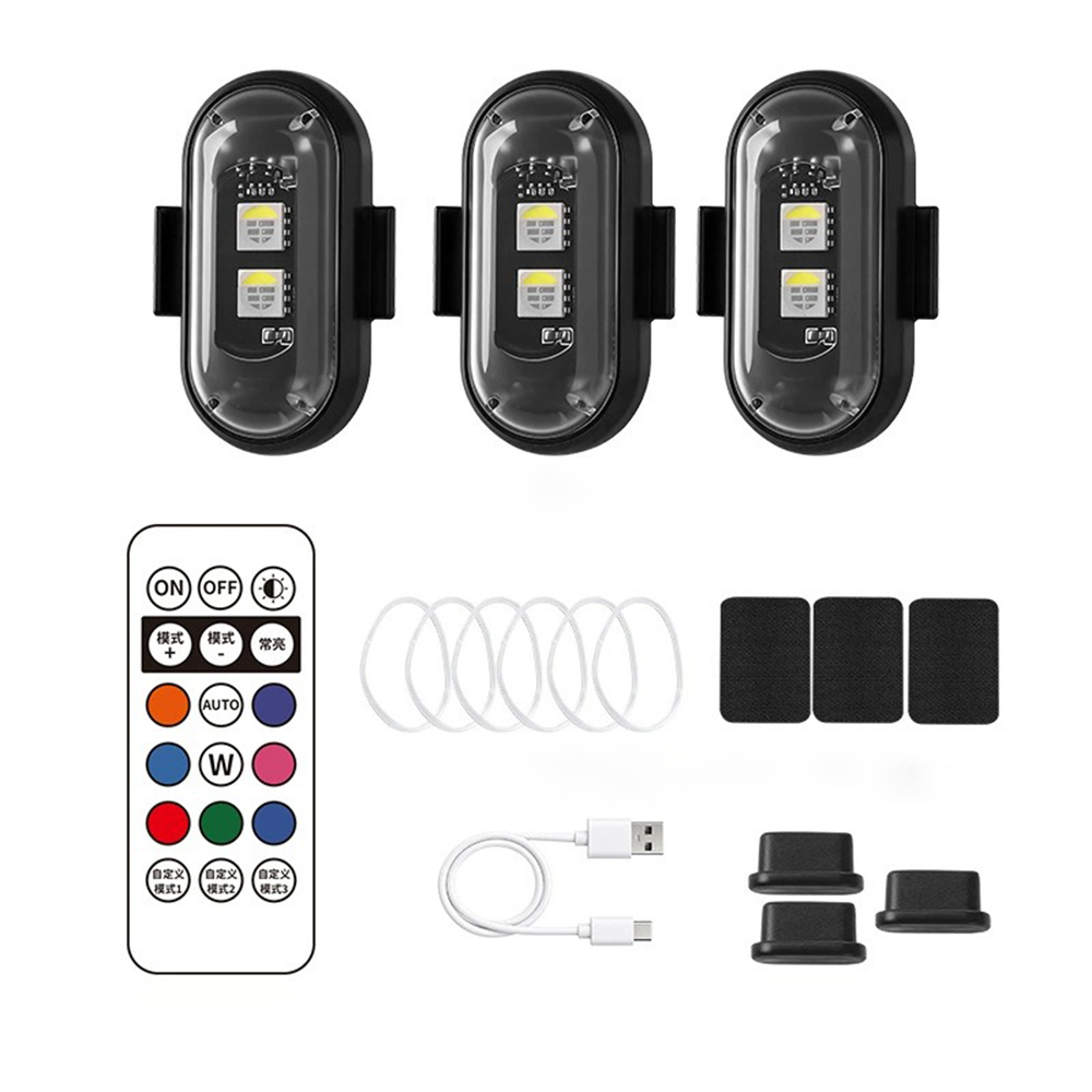 RGB LED Strobe Light – 8-Color Remote Control Flash Light