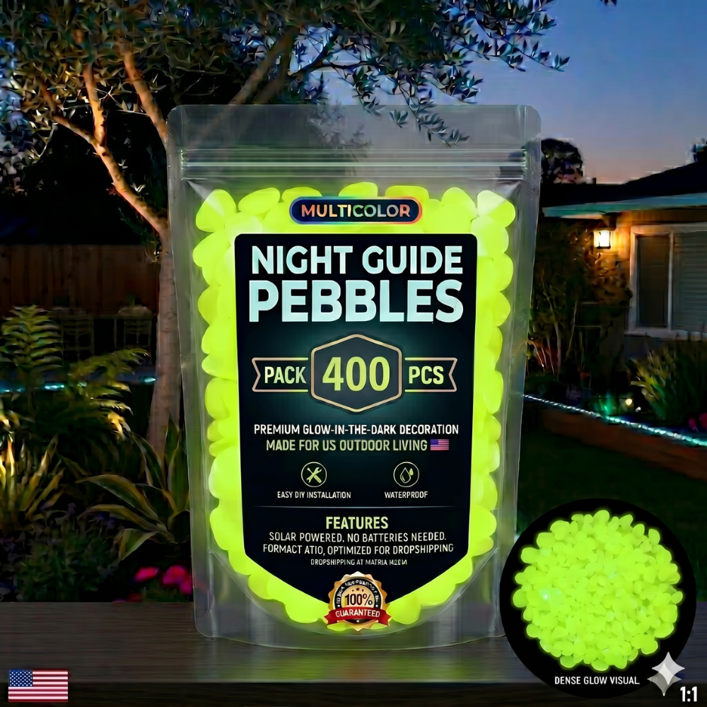 Colorful Glow-in-the-Dark Garden Stones