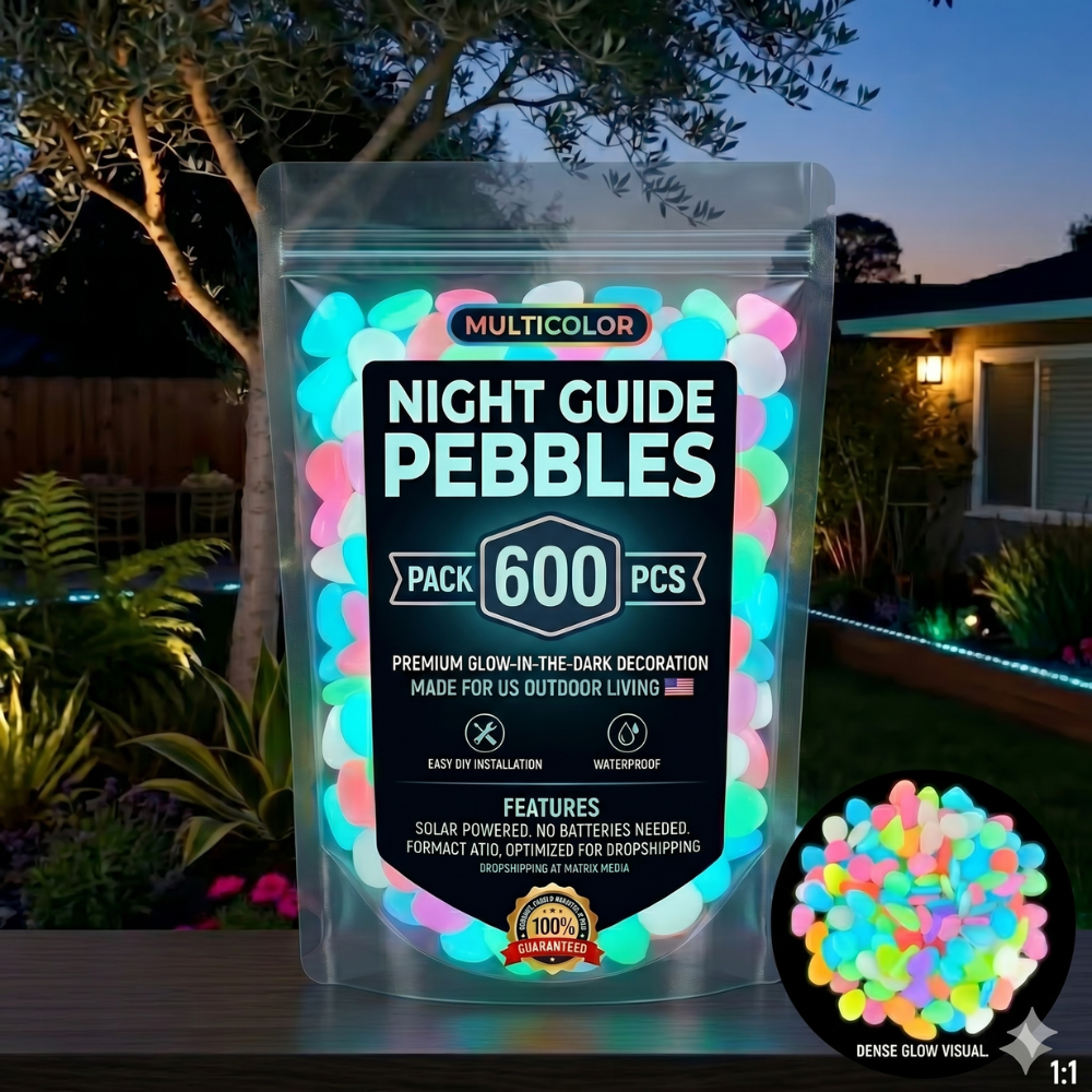 Colorful Glow-in-the-Dark Garden Stones