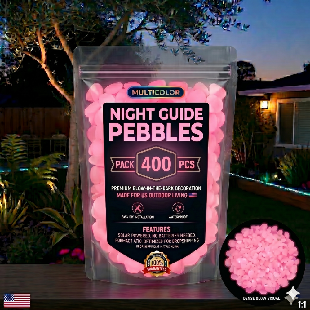 Colorful Glow-in-the-Dark Garden Stones