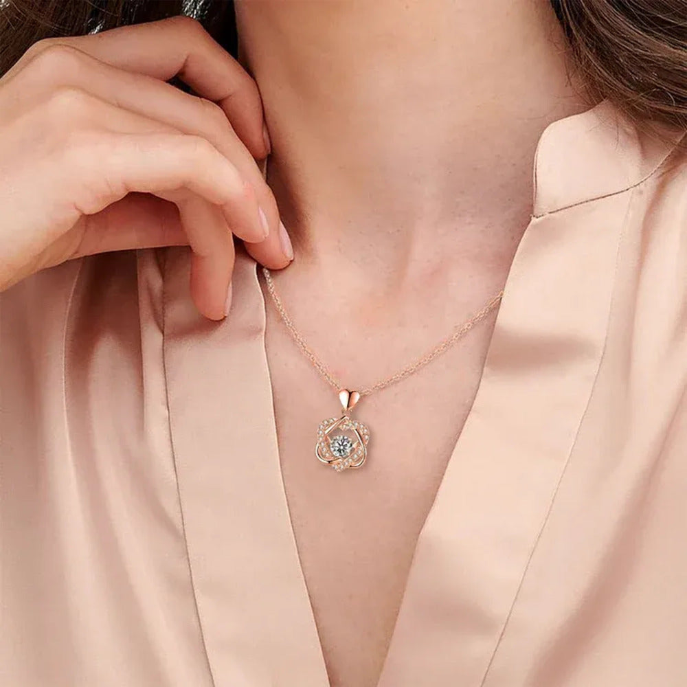 For Unbiological Daughter - We Are Forever Linked Together Love Knot Necklace