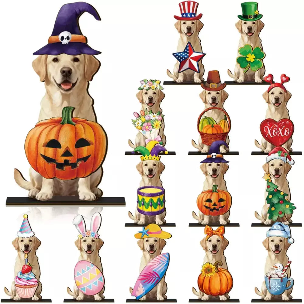 Collection of seasonal magnetic accessories for interchangeable animal decor