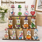 Interchangeable animal wooden sign decorated for Christmas