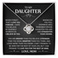 To My Daughter - Love Knot Necklace - Card148