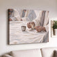 Close-up of Jesus sharing bread in a Christian canvas painting