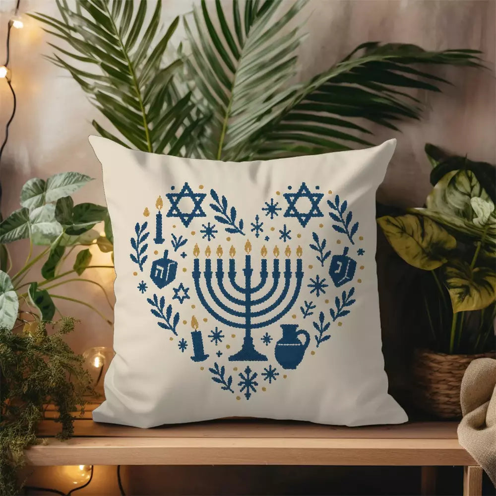 Jewish holiday cushion for festive home decoration