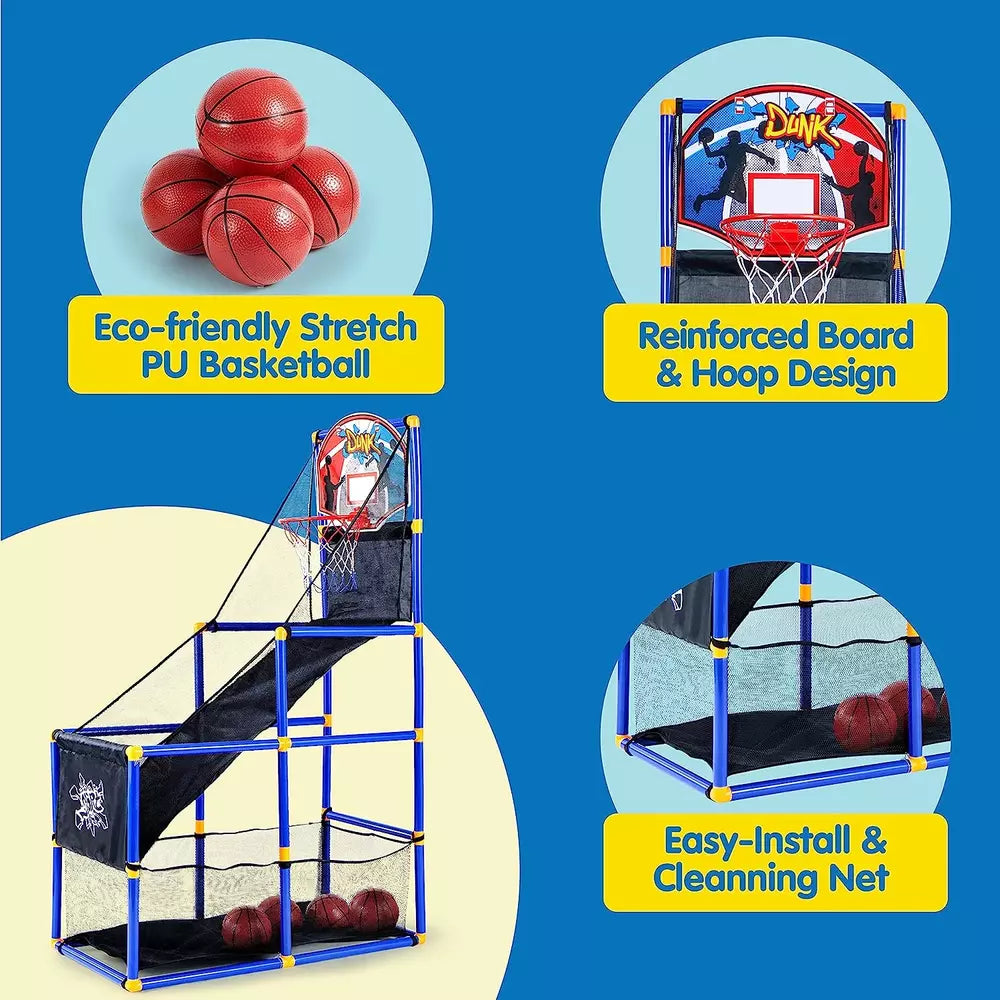 Close-up of the basketball game set frame