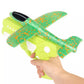 Kids outdoor flying toy with foam airplanes and launcher