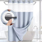 Light wash waffle texture shower curtain