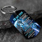 Let It Go - Wolf Multi Colors Personalized Keychain - A882