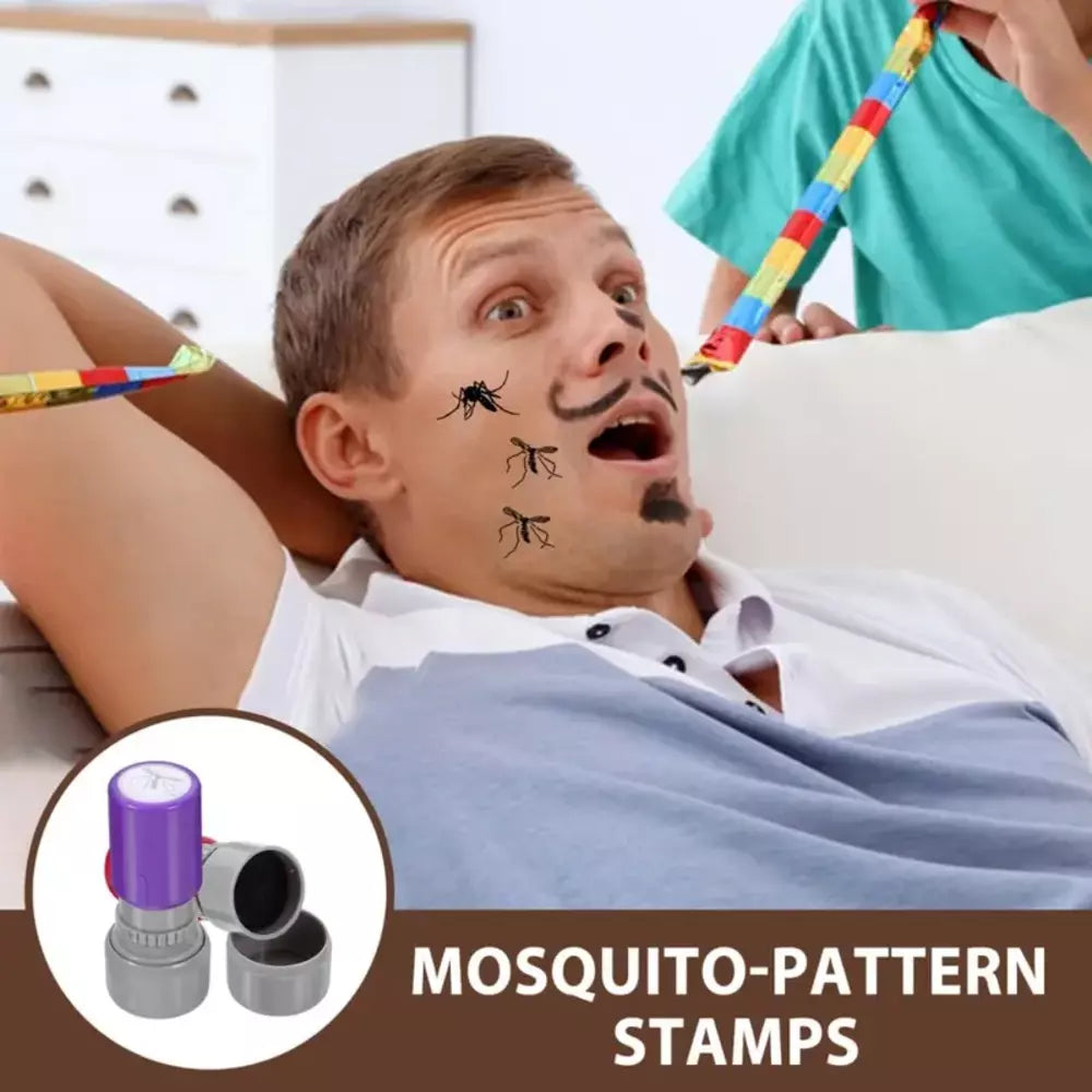Mosquito prank stamp for lighthearted office jokes