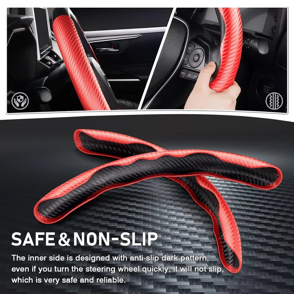 Textured silicone steering wheel cover designed for a secure grip