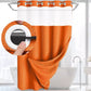 Orange waffle texture shower curtain
