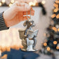 Weimaraner - Dog Sitting On Toilet Ornament  OT025