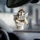 Alaskan Malamute - Dog Sitting On Toilet Ornament  OT029