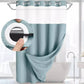 Pine green waffle texture shower curtain