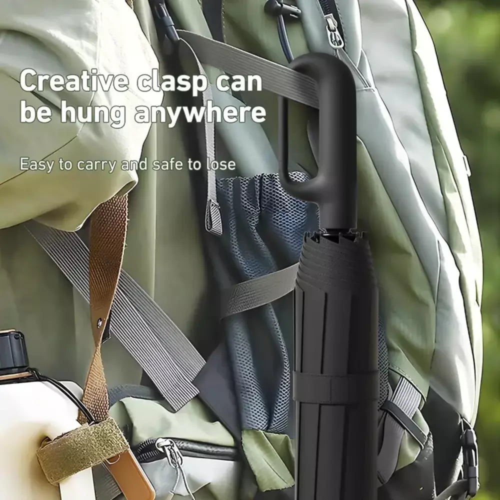 Portable folding umbrella for travel and everyday use