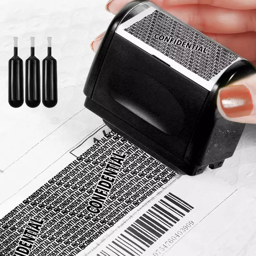 Self-Inking Identity Protection Roller Stamp