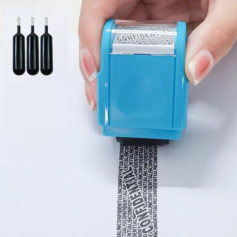 Self-Inking Identity Protection Roller Stamp