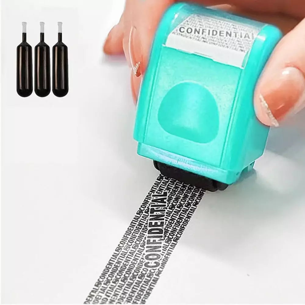 Self-Inking Identity Protection Roller Stamp