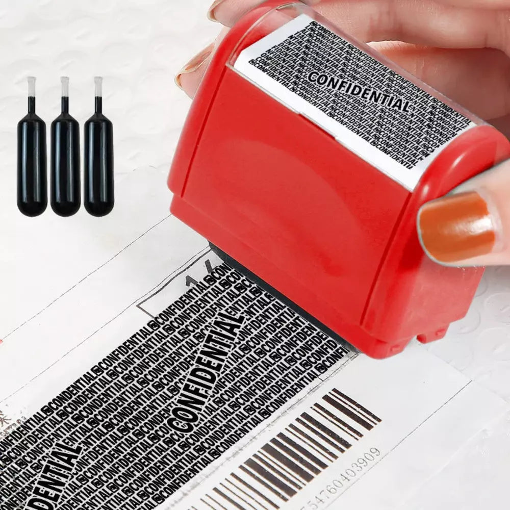 Self-Inking Identity Protection Roller Stamp