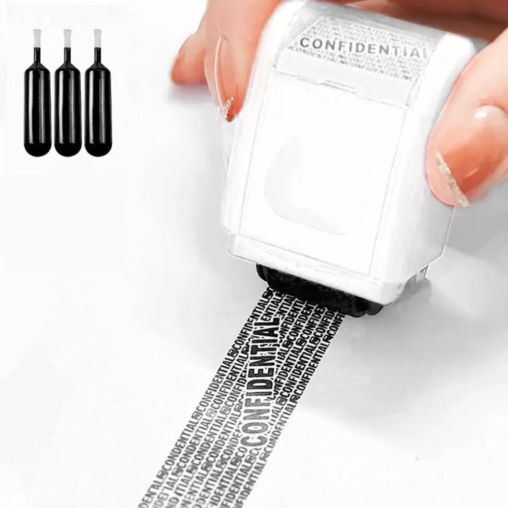 Self-Inking Identity Protection Roller Stamp