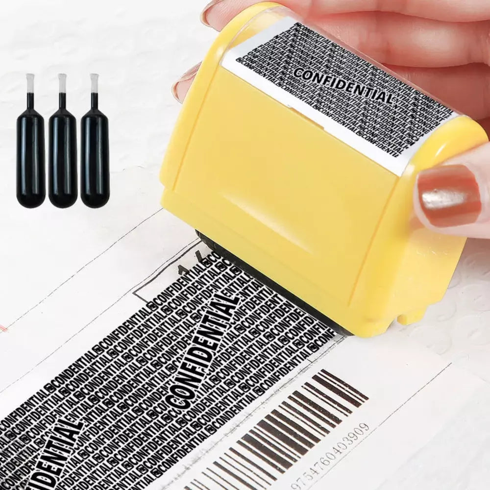 Self-Inking Identity Protection Roller Stamp