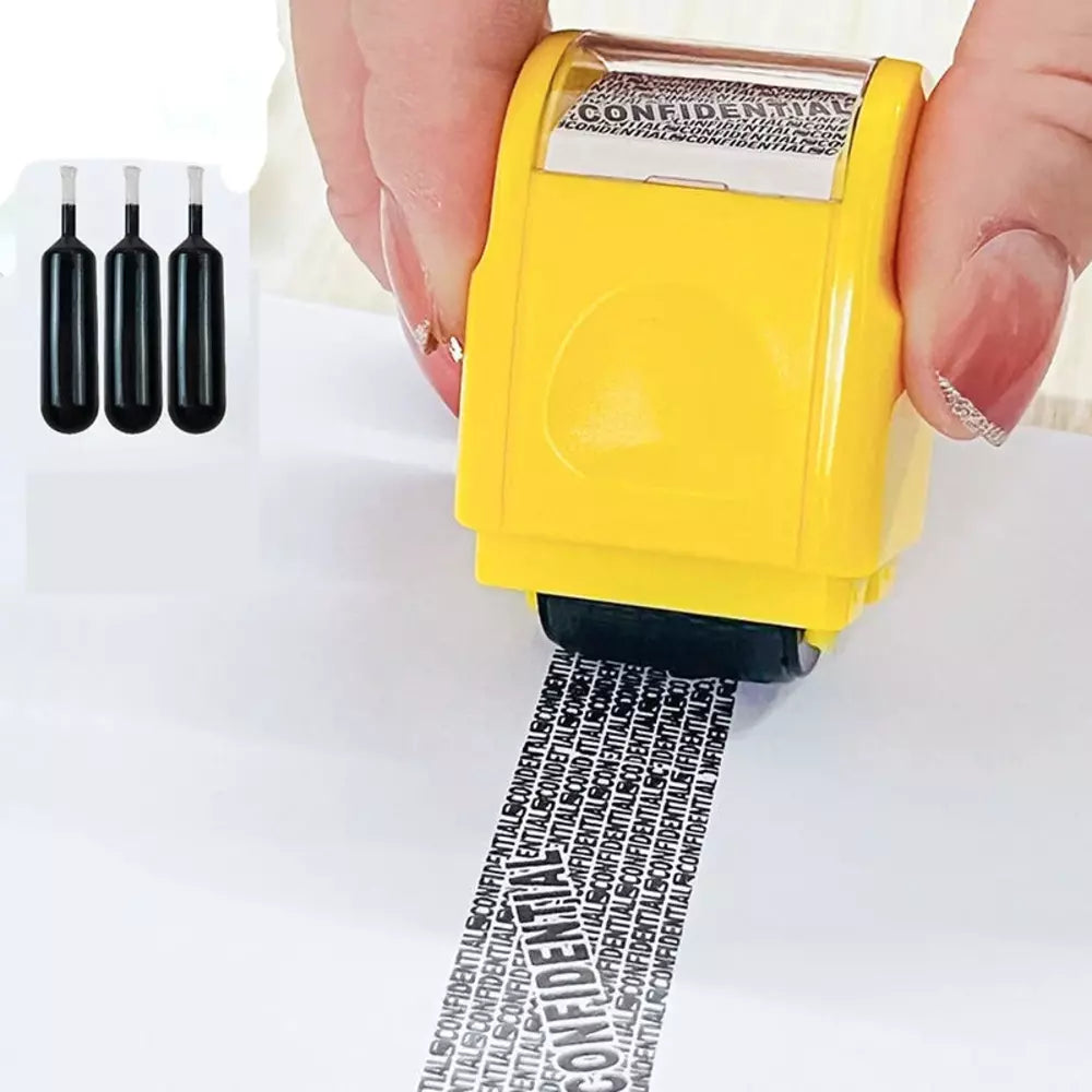 Self-Inking Identity Protection Roller Stamp