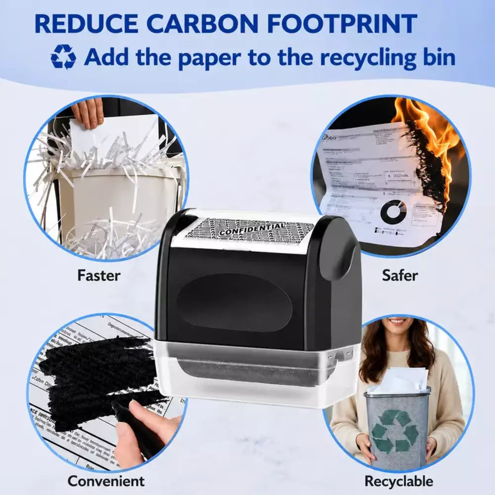Self-Inking Identity Protection Roller Stamp