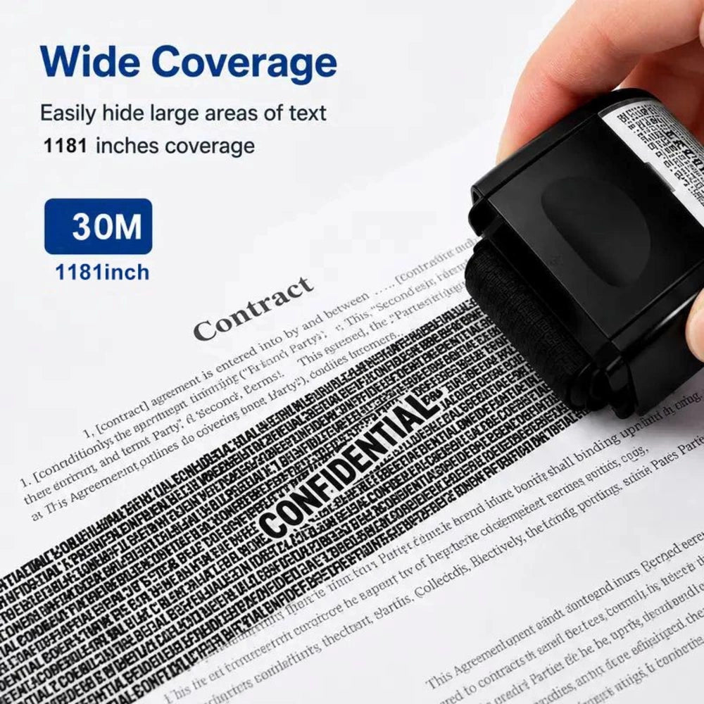 Self-Inking Identity Protection Roller Stamp