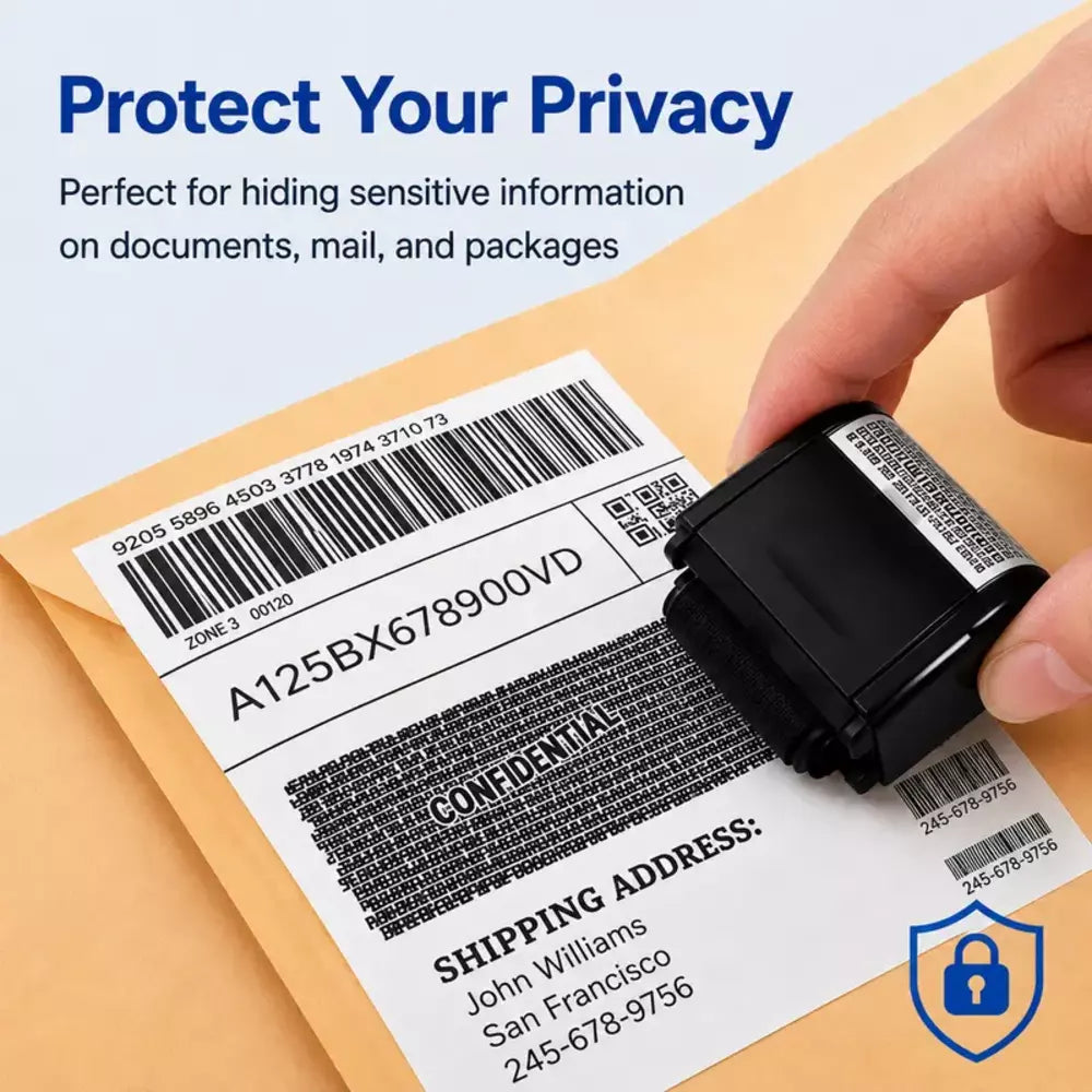 Self-Inking Identity Protection Roller Stamp