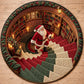 Full view of the santa quilted round mat