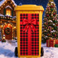 Gift wrapping trash can sticker for Christmas outdoor bin decoration