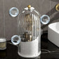 Rotating Toothbrush & Makeup Brush Organizer With Lid