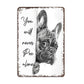 Vintage Black & White Humor Metal Sign