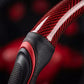 Close-up of the textured silicone steering wheel cover surface