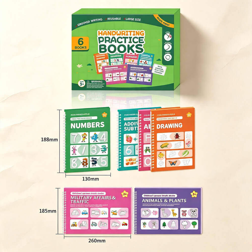 Reusable Grooved Handwriting Workbook for Kids