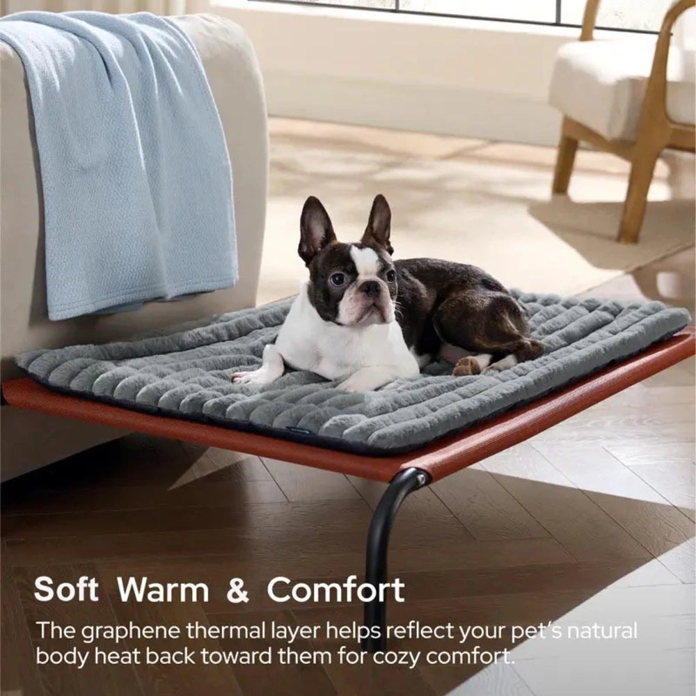 Soft corduroy fleece pet mat for everyday comfort