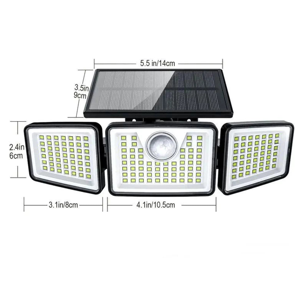 The size of solar outdoor security light