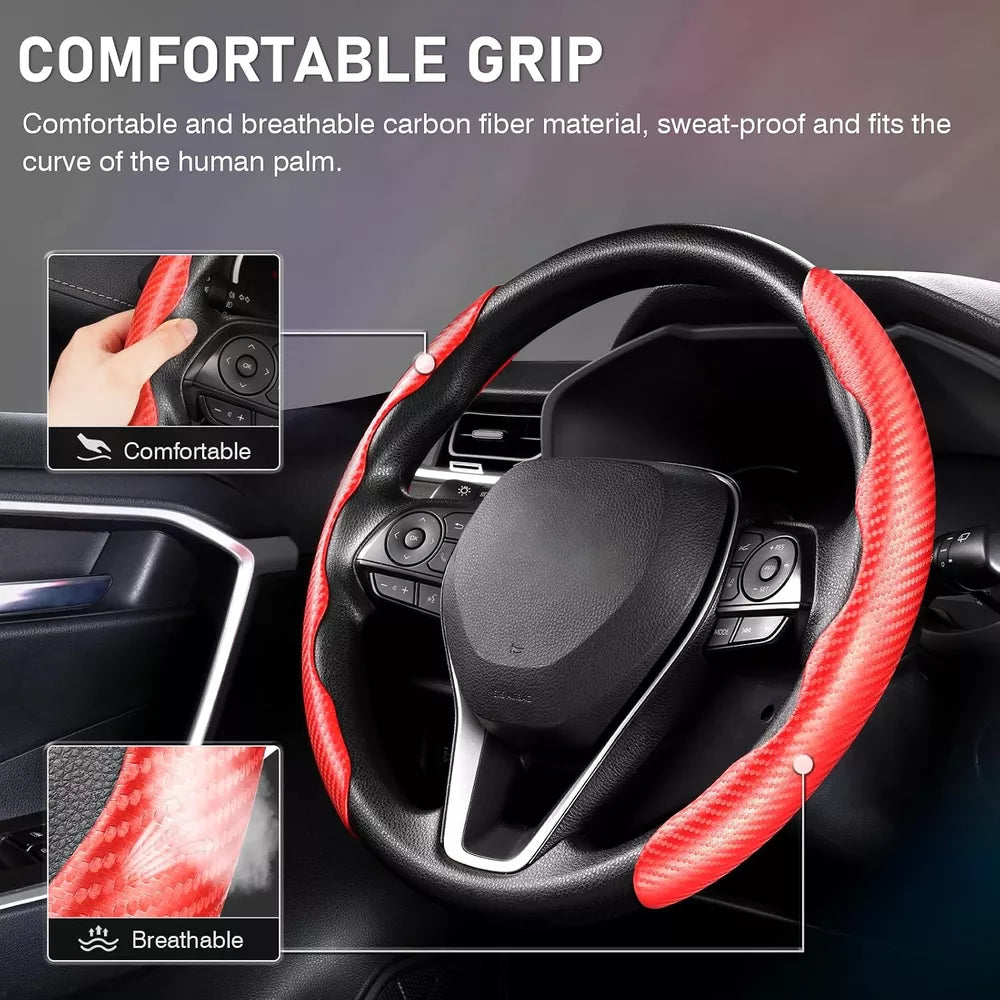 Sporty design of a silicone steering wheel cover