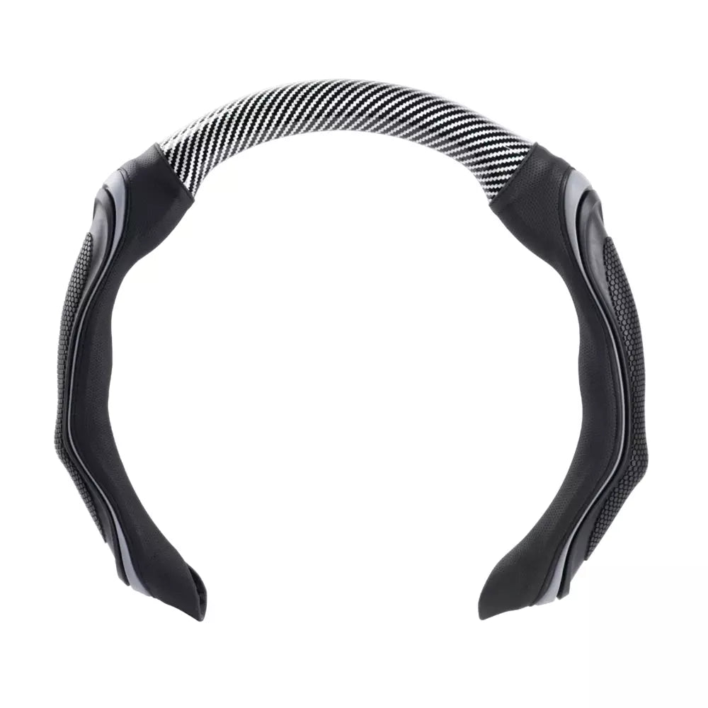 Gray sporty steering wheel cover
