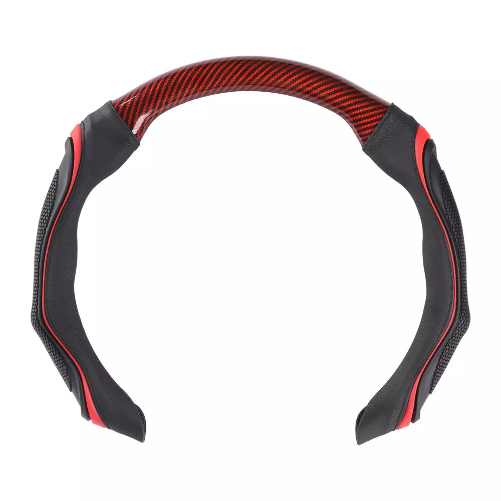 Red sporty steering wheel cover