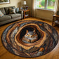 Squirrel In The Hollow Round Rug - HR010
