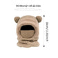 Stretch knit bear ear hat with a fitted pull-on design