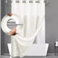 Strong white waffle texture shower curtain