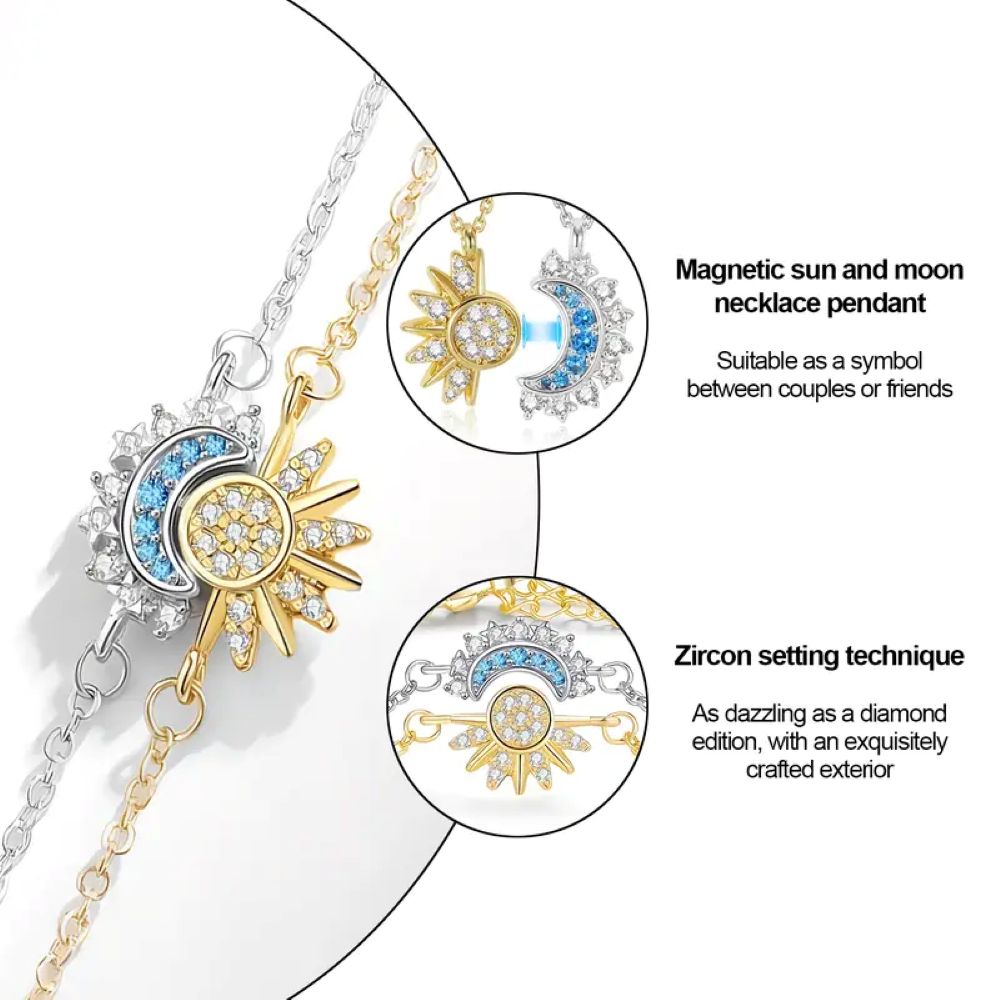 Sun & Moon Bracelet Set, Stackable Celestial Charm Bracelets